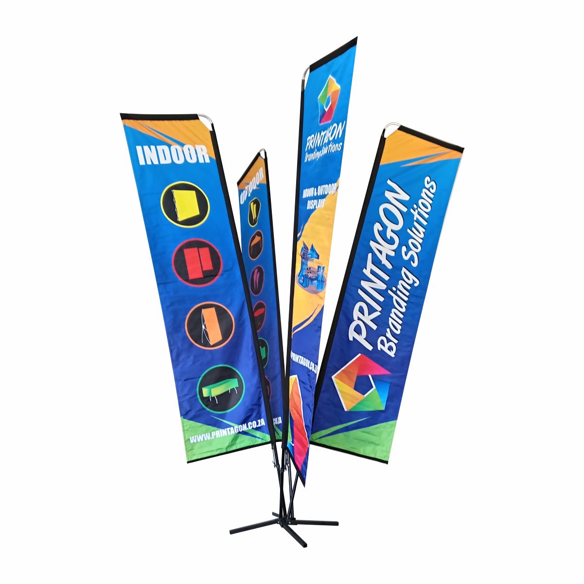 Cluster Flag Fountain | 4 Flags